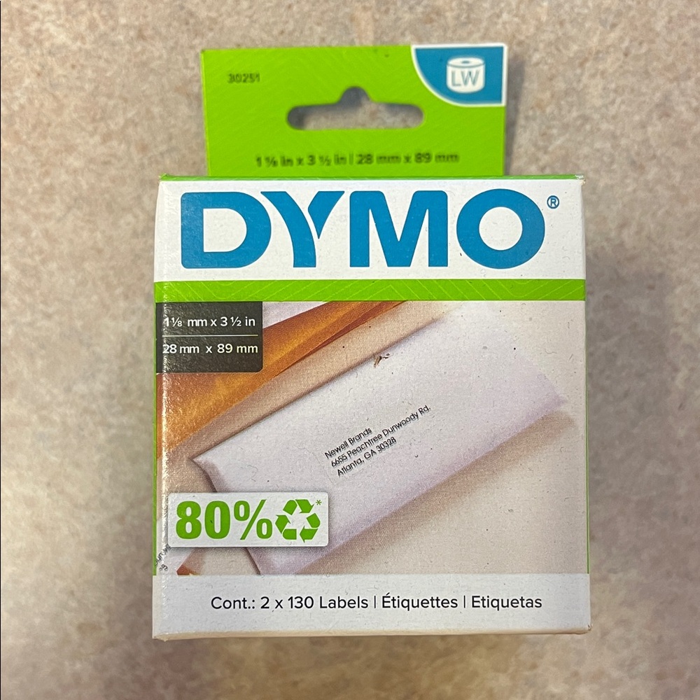 DYMO LabelWriter white address labels set of 9 1 1/8 in x 3 1/2 in